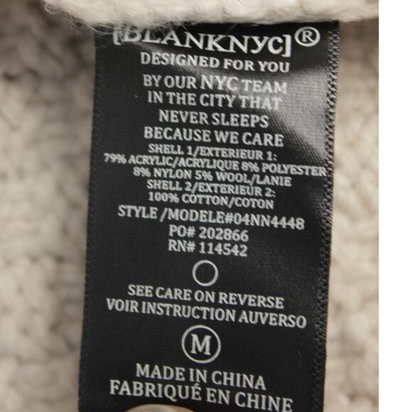 Blank NYC Mixed Media Shacket Womens M Denim Wool Jacket NWT Oversized - Picture 5 of 13